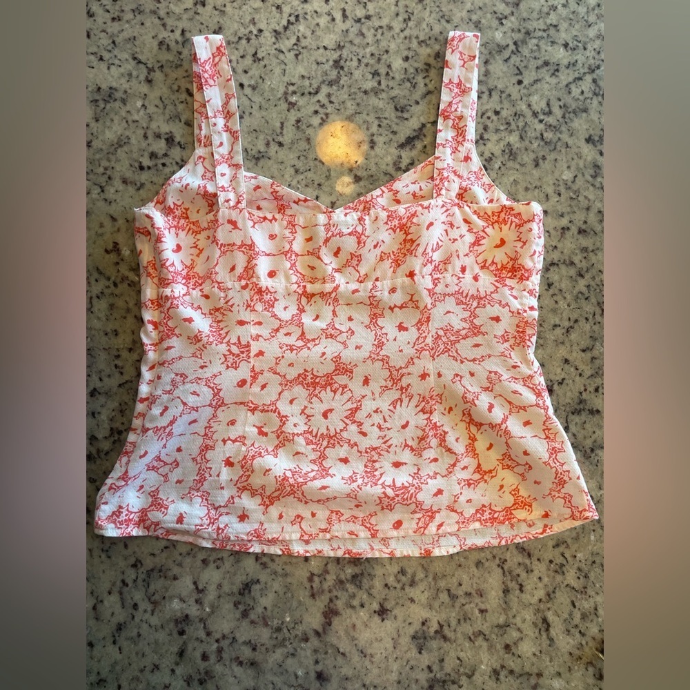 Women’s 100% cotton, poppy tank size large tall